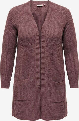 ONLY Carmakoma Strickjacke 'Carbernie' in Pink: predná strana