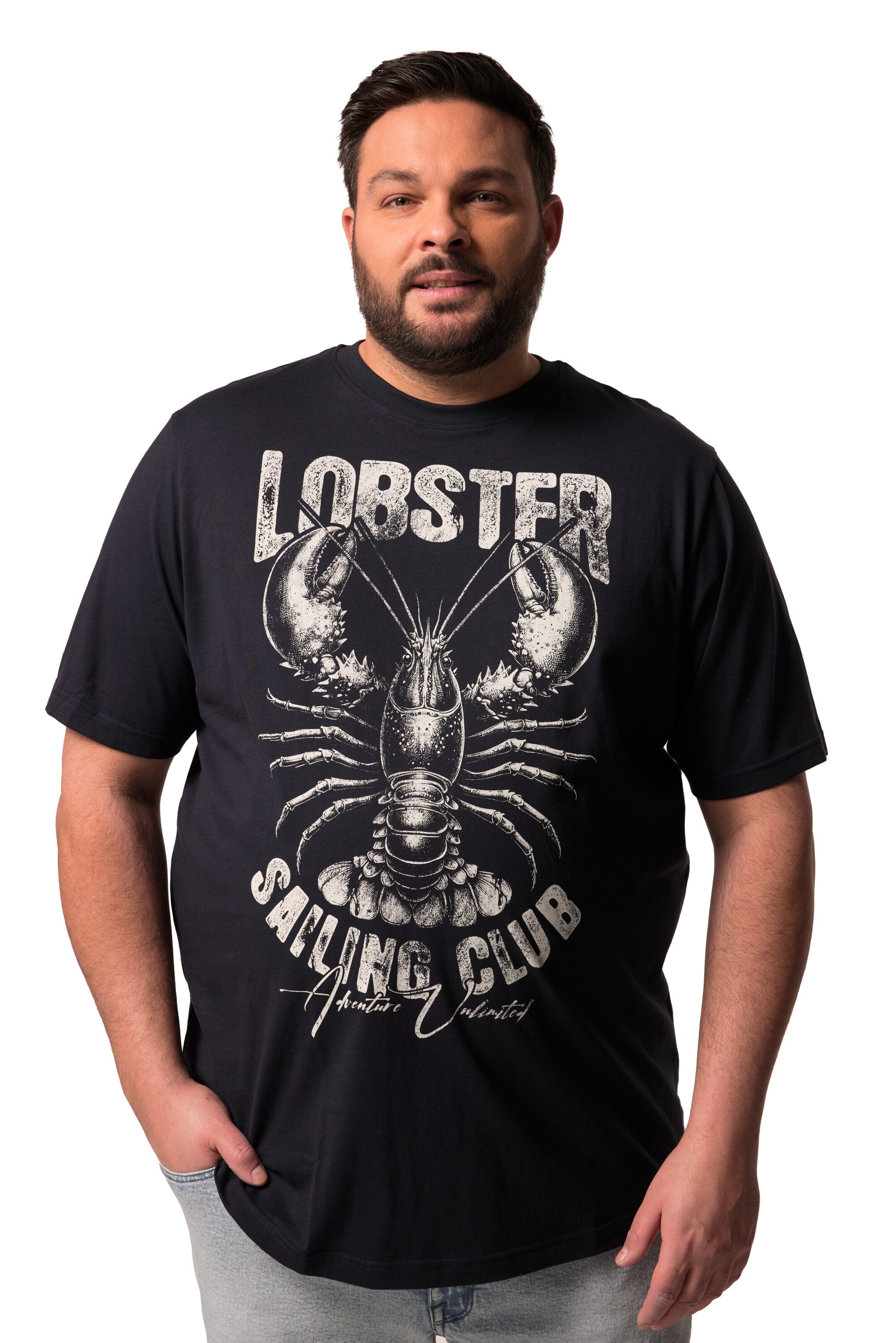 T-Shirt Men Plus en bleu : devant