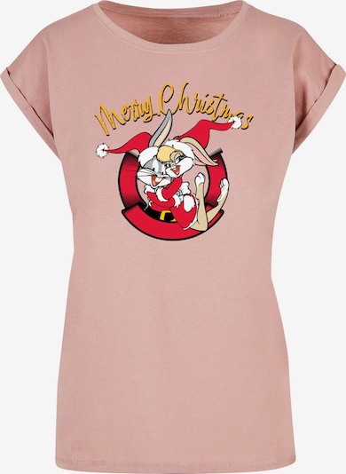 ABSOLUTE CULT T-Shirt 'Looney Tunes - Lola Merry Christmas' in altrosa / rot / schwarz / weiß, Produktansicht