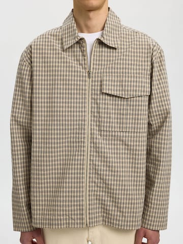 SELECTED Regular Fit Jacke in Grau