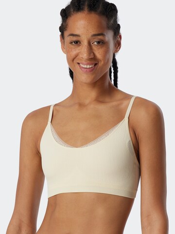 SCHIESSER Bustier BH 'Seamless Rib' in Geel: voorkant
