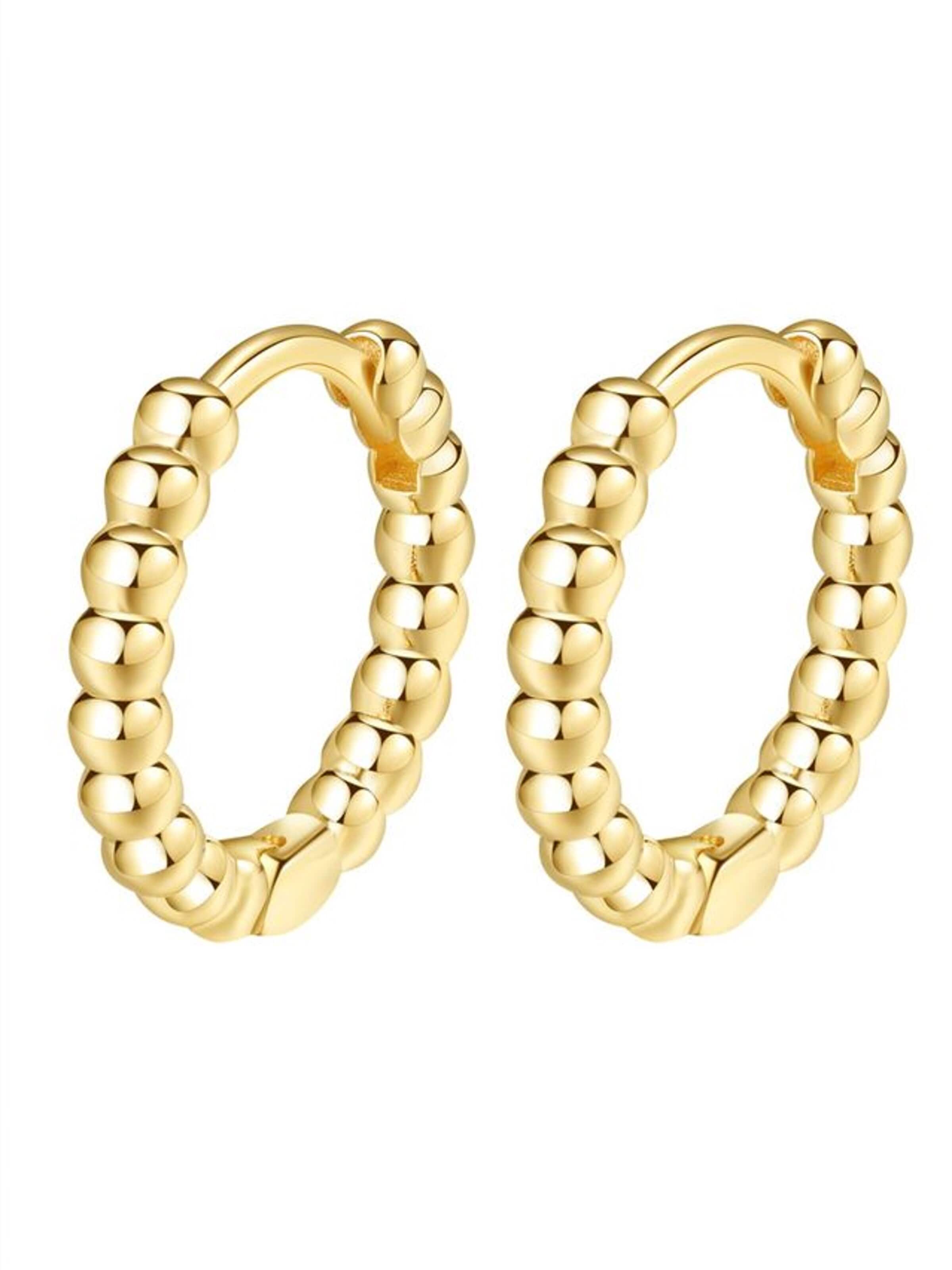 Dear Me - Pendientes 'Glint Hoops' en oro: frente