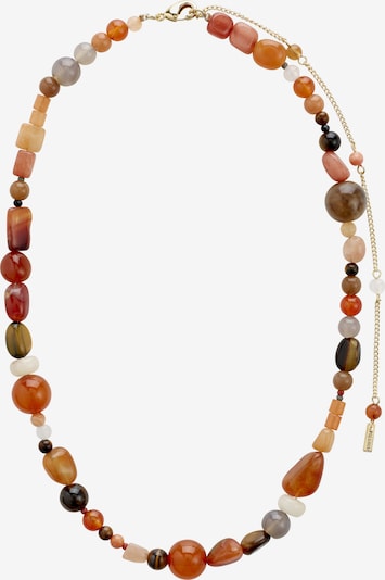 Pilgrim Kette 'Iris' in braun / gold / pink / rot, Produktansicht