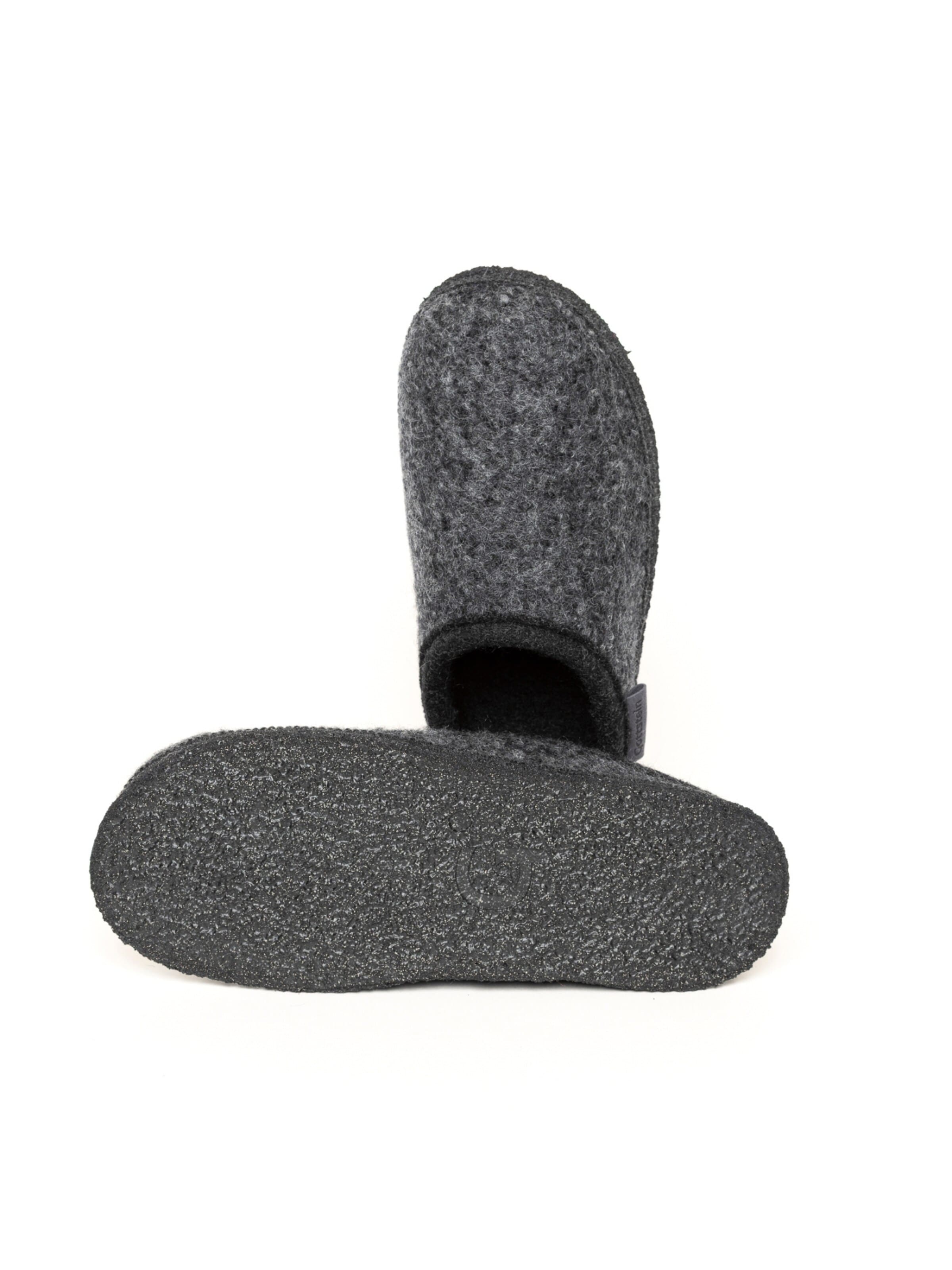 Gottstein Slippers 'Walkpantoffel Wool Venture Low' in Grey