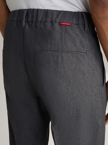 JOOP! Jeans Tapered Trousers with creases 'Lead' in Grey
