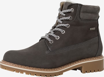 TAMARIS Lace-Up Ankle Boots in Grey: front