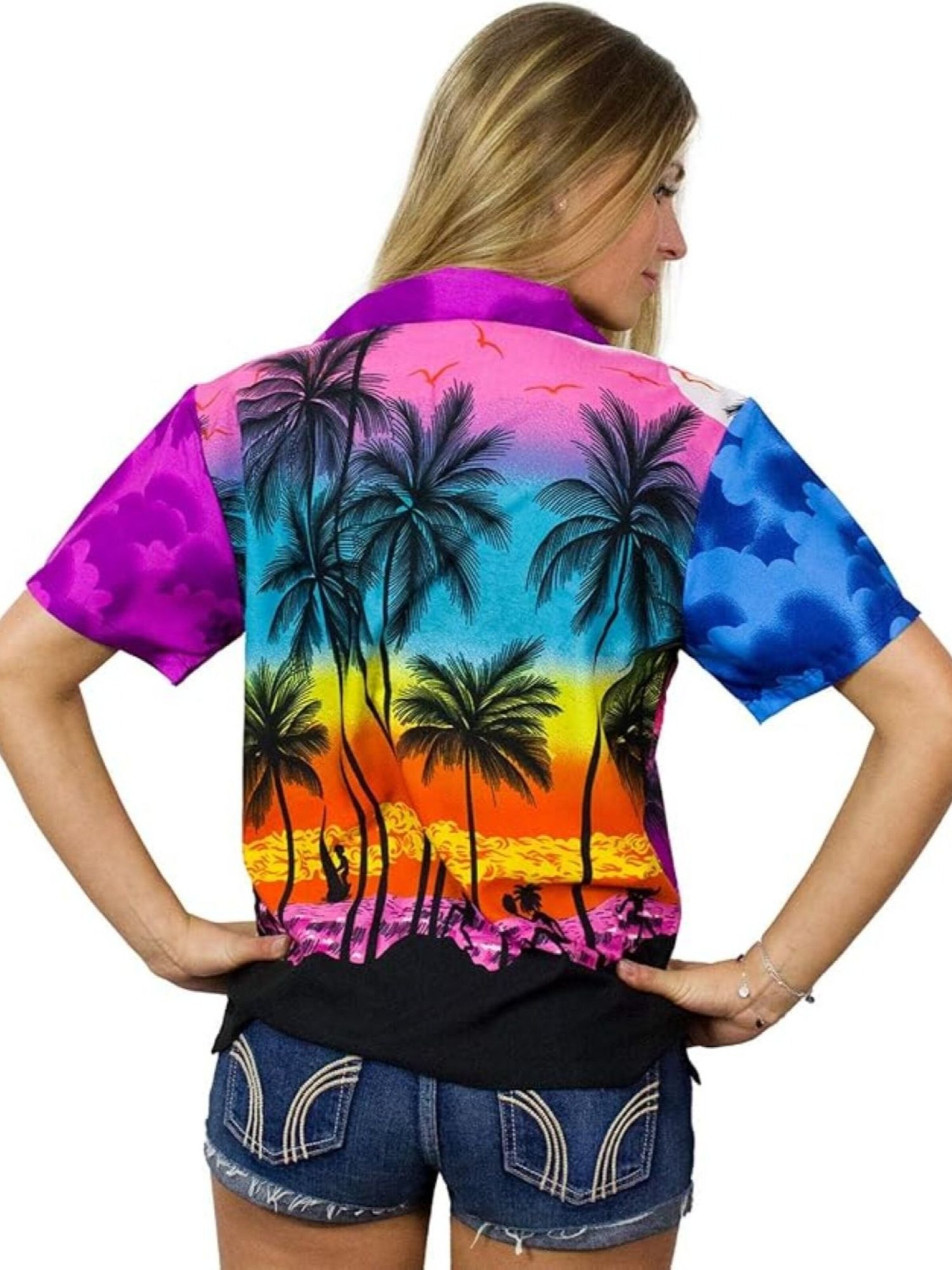 King Kameha Blouse 'Beach' in Mixed colors