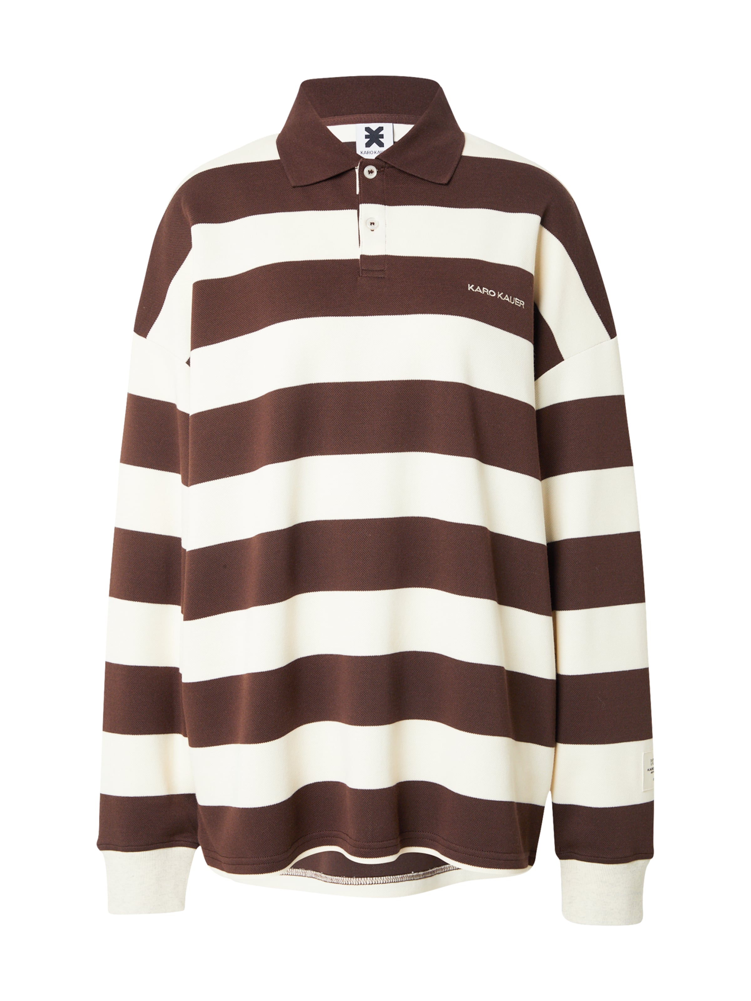 Karo Kauer Poloshirt in Braun: Vorderseite