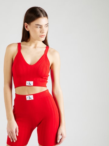 Calvin Klein Jeans - Top de malha em vermelho