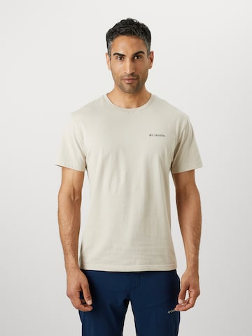 COLUMBIA Toiminnallinen paita 'CSC Basic Logo Tee-Dark Stone, LC' värissä beige: etupuoli