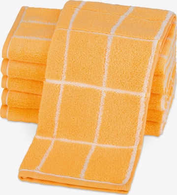 ROSS Handtuch 'Sensual Skin Karo' in Gelb: Vorderseite