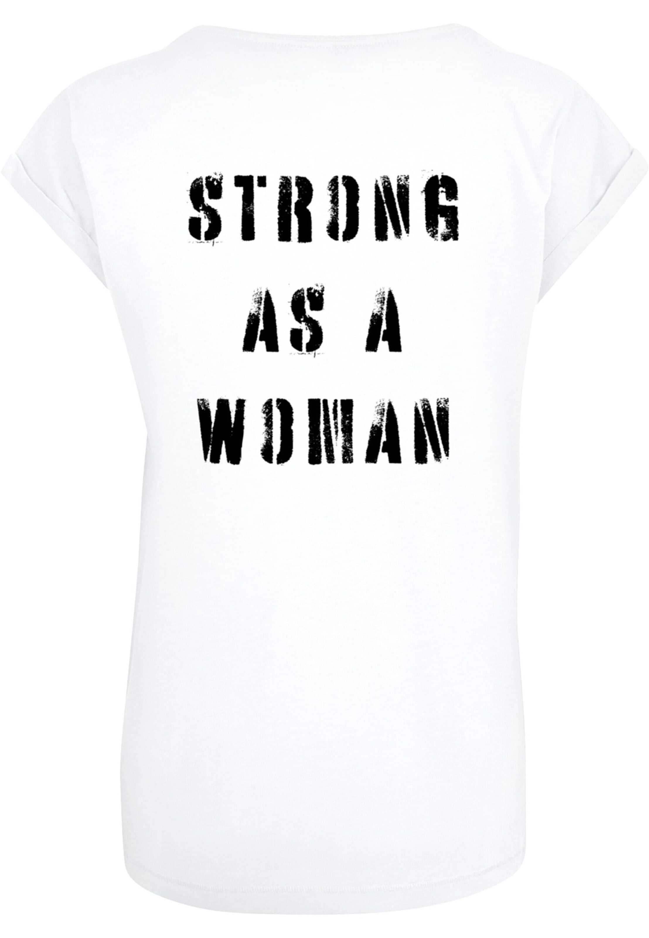 Merchcode T-shirt 'WD - Strong As A Woman' i vit
