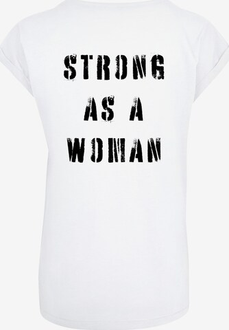 Maglietta 'WD - Strong As A Woman' di Merchcode in bianco
