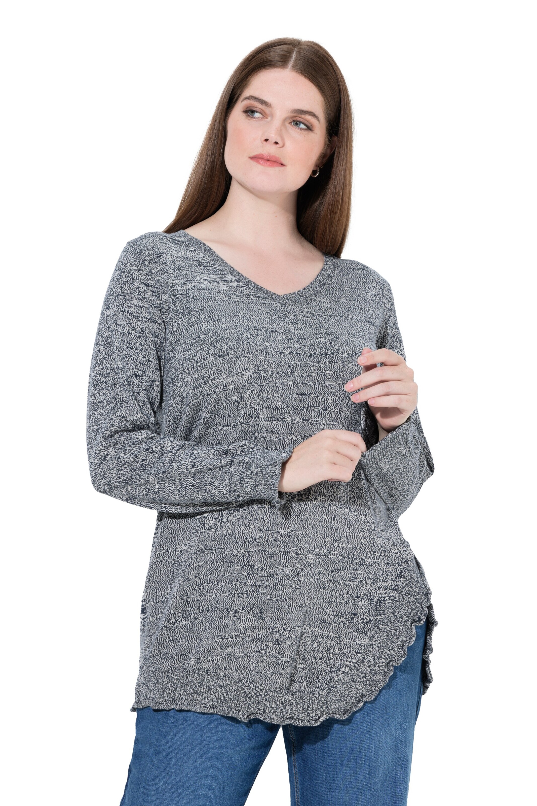 Ulla Popken Pullover in Grau: Vorderseite
