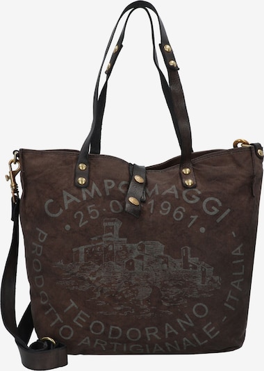 Campomaggi Schultertasche in dunkelbraun / grau, Produktansicht