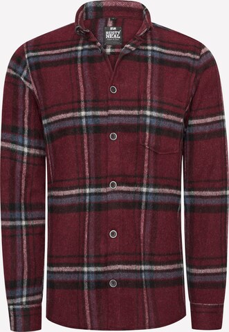 Rusty Neal Button Up Shirt in Red: front