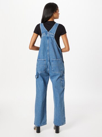 Monki Wide leg Tuinbroek jeans in Blauw