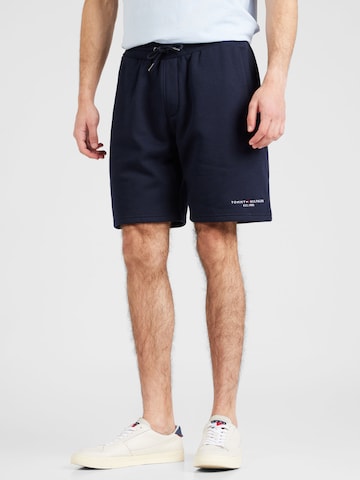 TOMMY HILFIGER Regular Broek in Blauw: voorkant