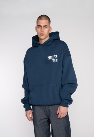 Multiply Apparel Sweatshirt 'Pennant' in Blue: front