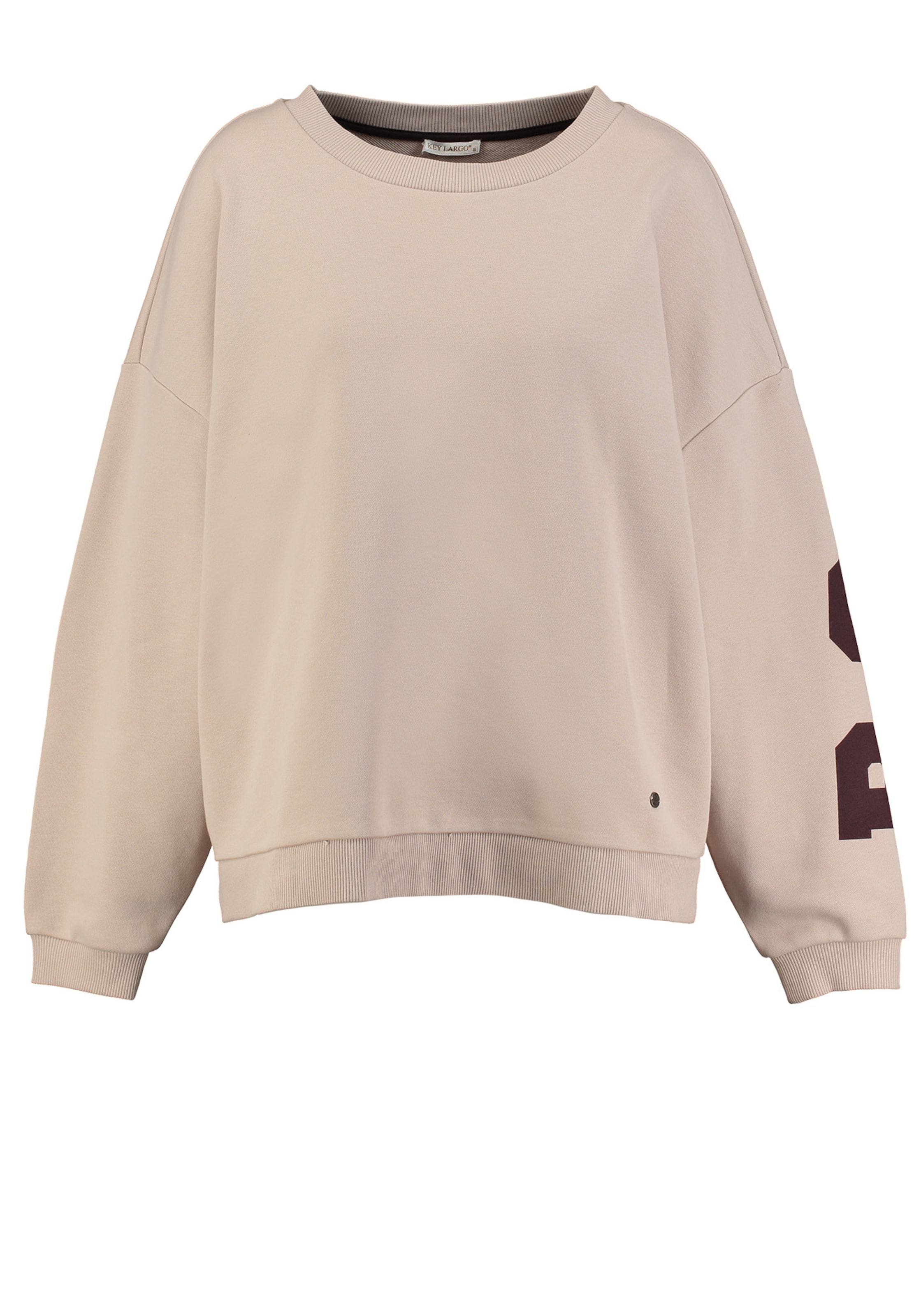 Felpa 'Rockstar' di Key Largo in beige: frontale