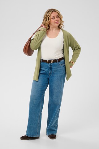 KAFFE CURVE Strickjacke 'KCfarsia' in Grün
