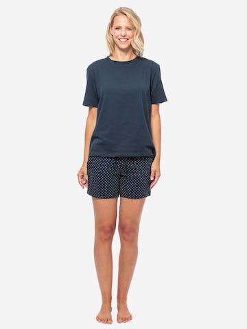 SCHIESSER Pyjama 'Cotton' in Blauw
