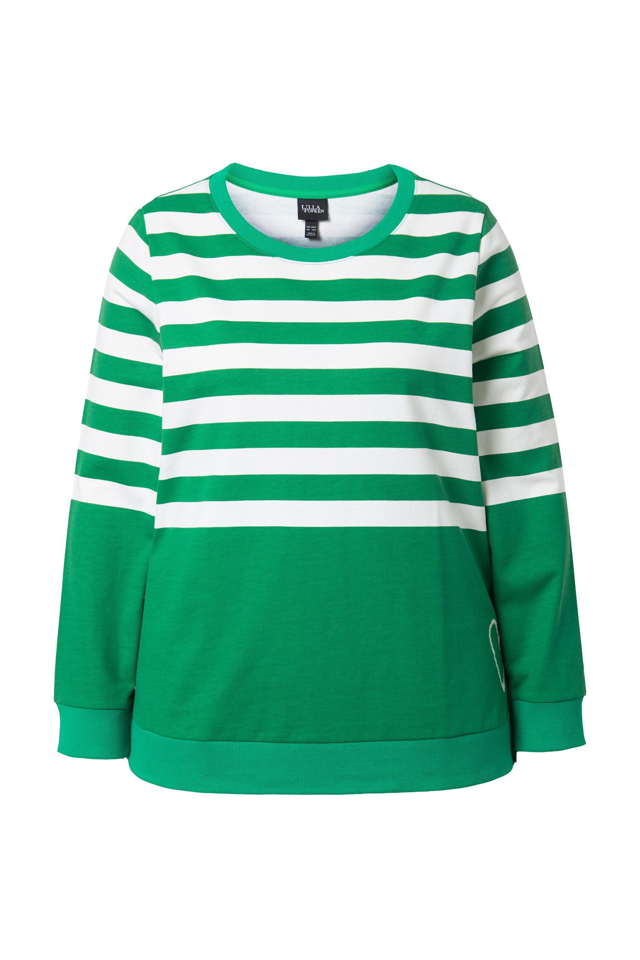 Ulla Popken Sweatshirt in Groen: voorkant