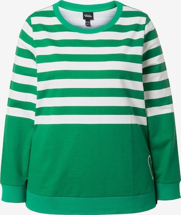 Ulla Popken Sweatshirt in Grün: Vorderseite
