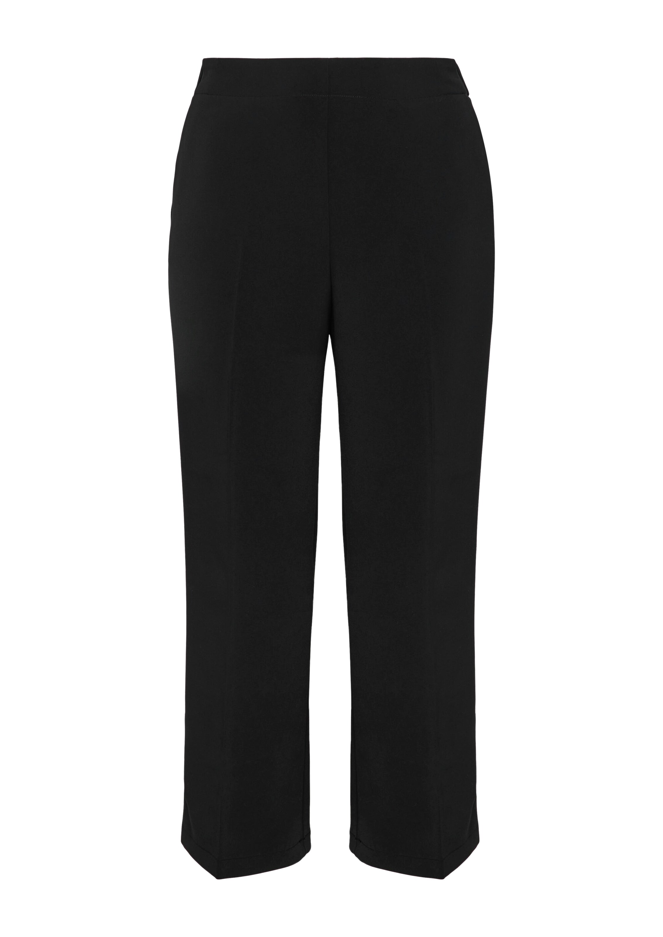 s.Oliver Wide leg Pantalon in Zwart: voorkant
