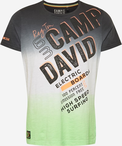 CAMP DAVID T-Krekls zaļš / melns / balts, Preces skats