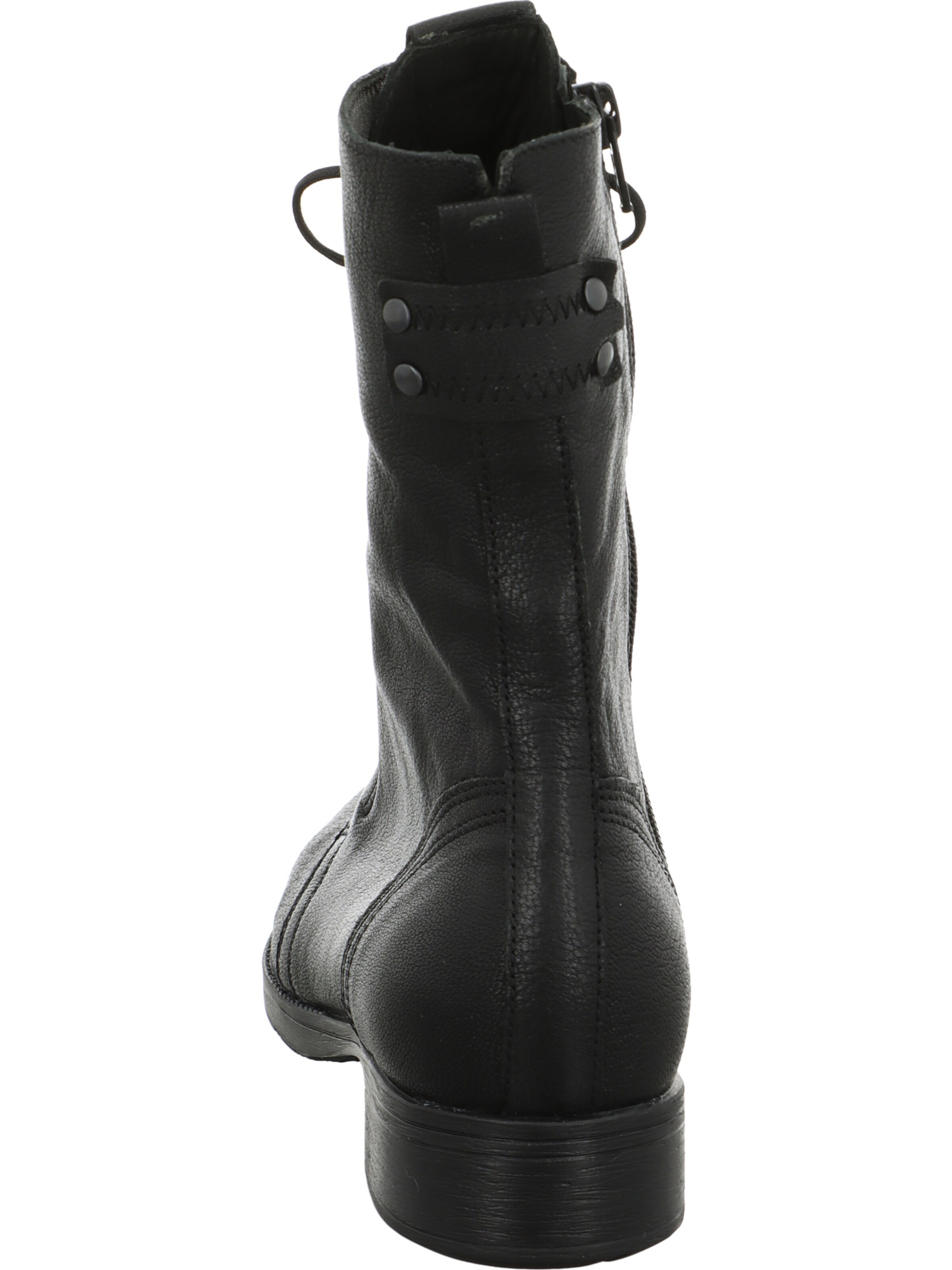 THINK! Schnürstiefelette 'Denk!' in Schwarz