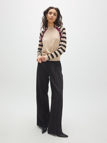 Pull-over Lola Casademunt en beige : devant