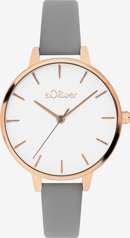 s.Oliver Analoog horloge in Grijs: voorkant