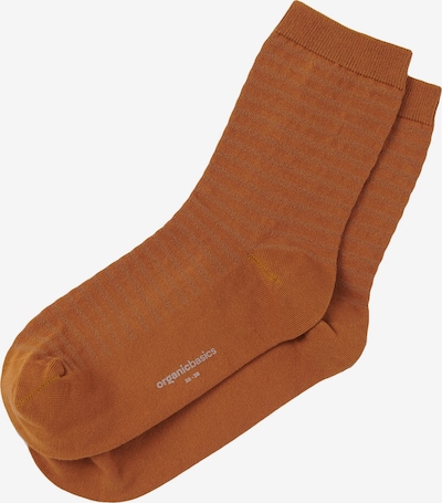 Organic Basics Socken ' Organic Cotton Gestreifte Socken 2-Pack ' in rostbraun, Produktansicht