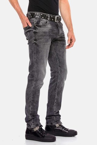 CIPO & BAXX Slimfit Jeans in Zwart: voorkant