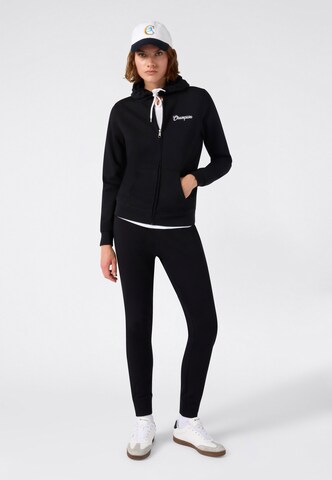 Champion Zip-Up Hoodie in Black