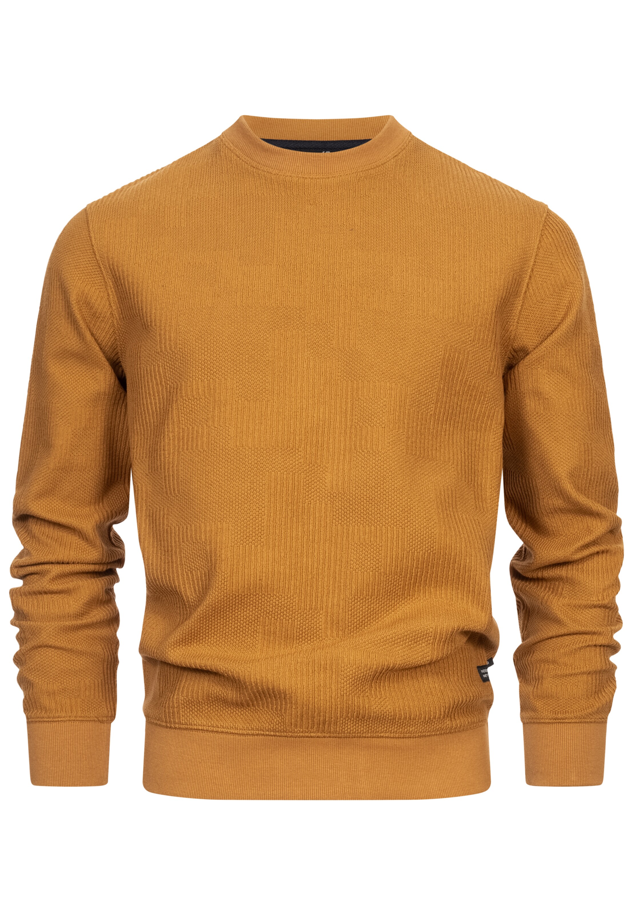 INDICODE JEANS Sweatshirt ' Jago ' in Bruin: voorkant