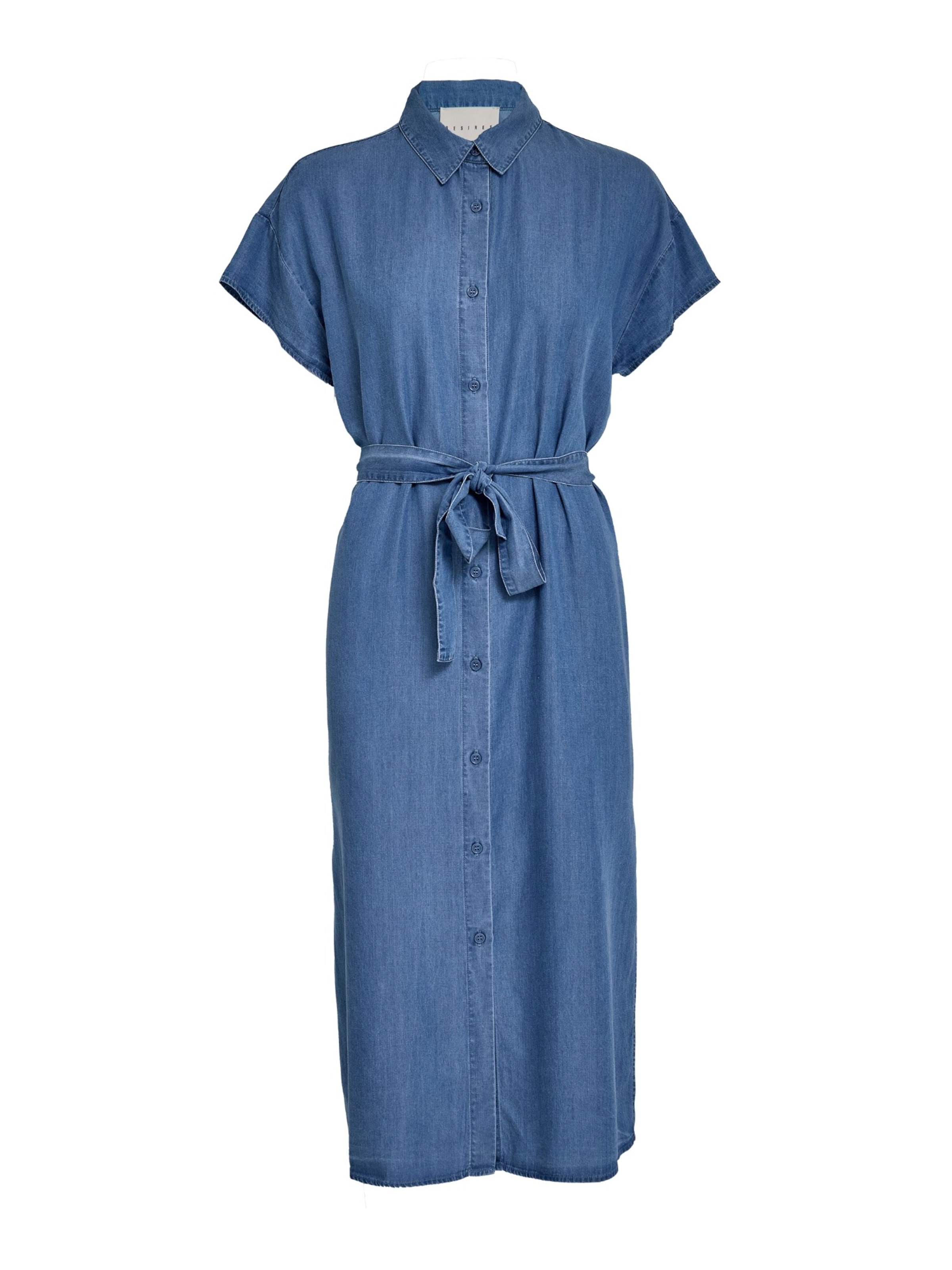 DESIRES - Vestido camisero 'Elaina' en azul: frente