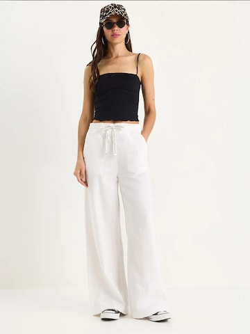 Bianco Lucci Wide Leg Hose in Weiß