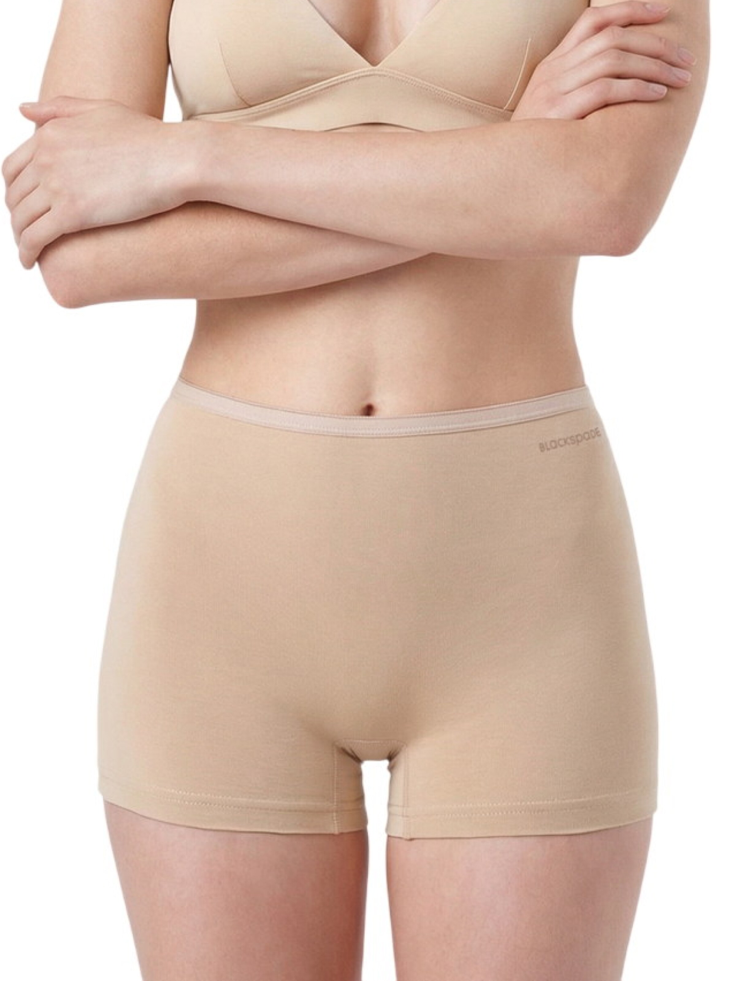 Blackspade Boyshorts in Beige: front