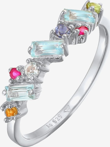 ELLI PREMIUM Ring 'Edelsteine' in Zilver: voorkant