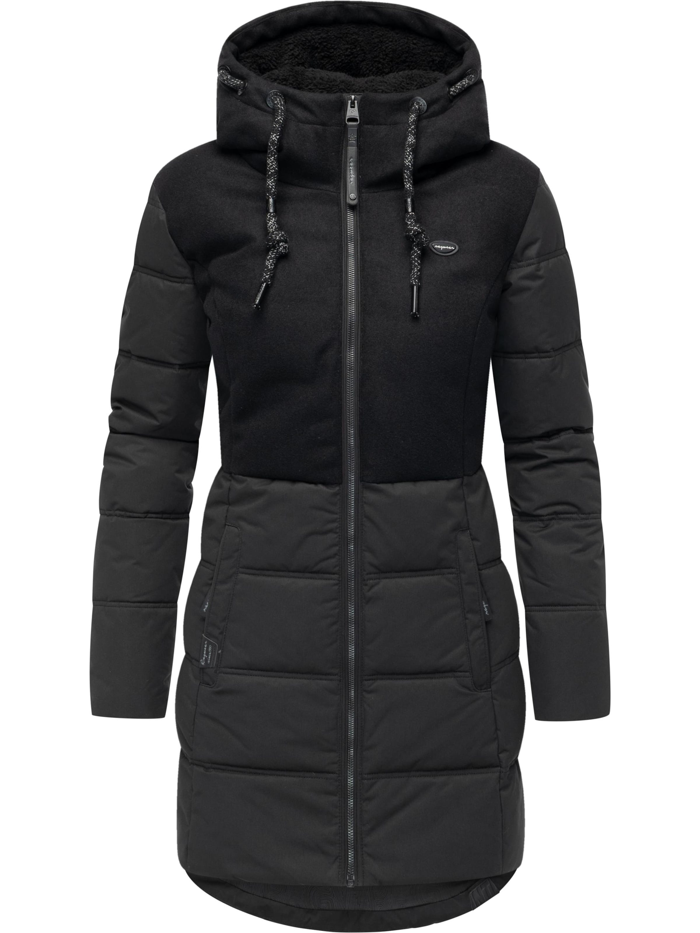 Ragwear Mantel 'Ashani' in Schwarz: Vorderseite