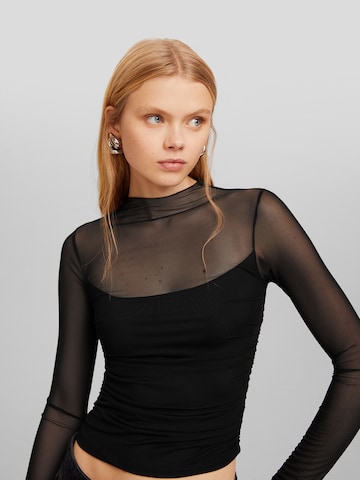 Bershka Shirt in Schwarz