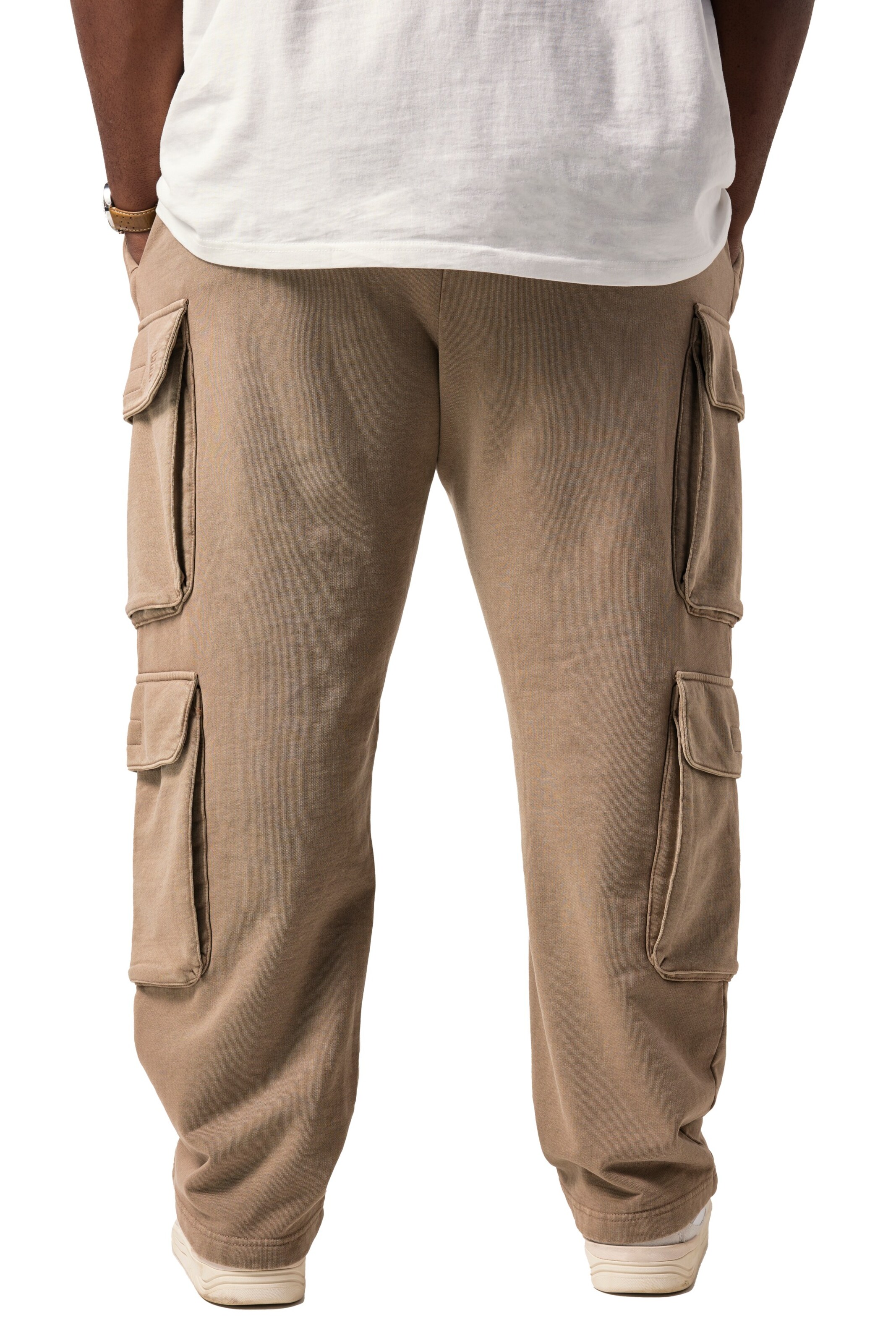 STHUGE Loosefit Cargobroek in Bruin