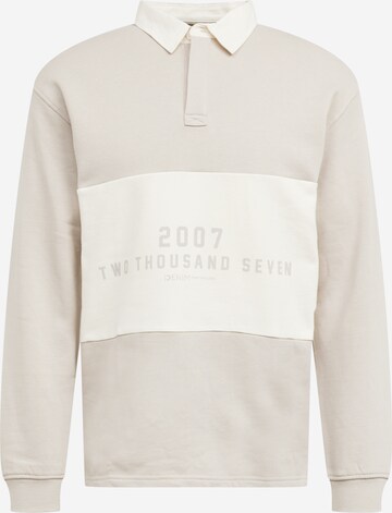 Sweat-shirt TOM TAILOR DENIM en beige : devant