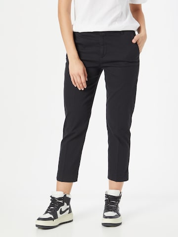 Coupe slim Pantalon à plis UNITED COLORS OF BENETTON en noir : devant