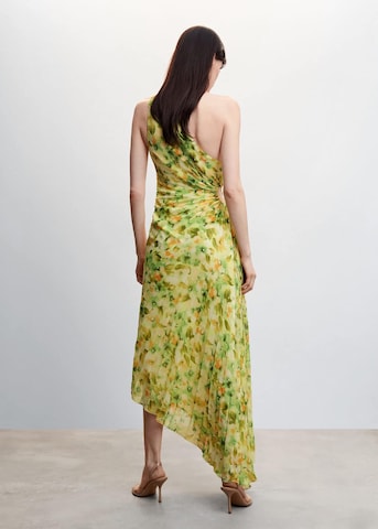 Rochie de cocktail 'Claudia' de la MANGO pe galben