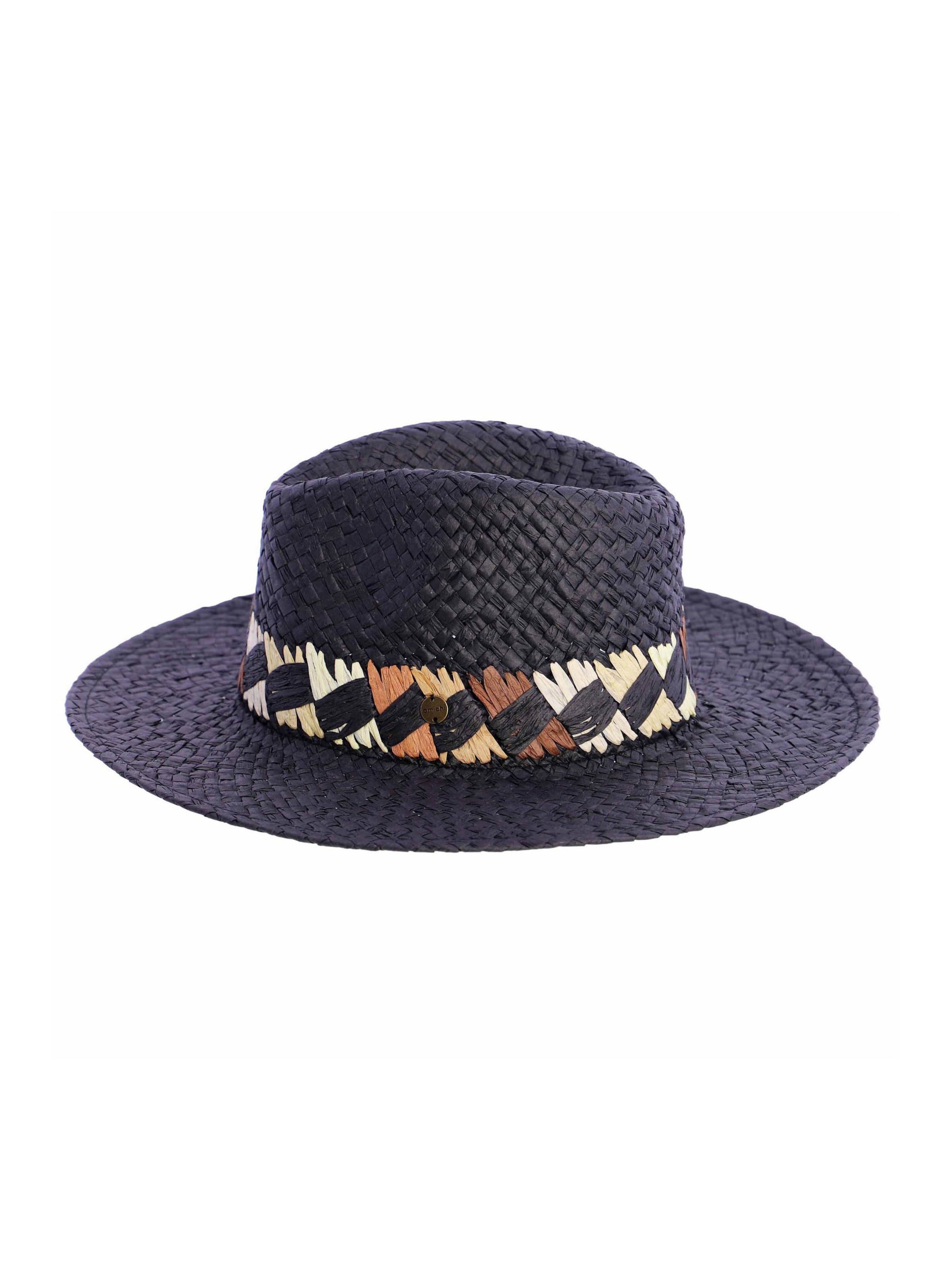 Amichi - Sombrero 'Sombrero para mujer Jeune de fibras naturales trenzadas' en negro