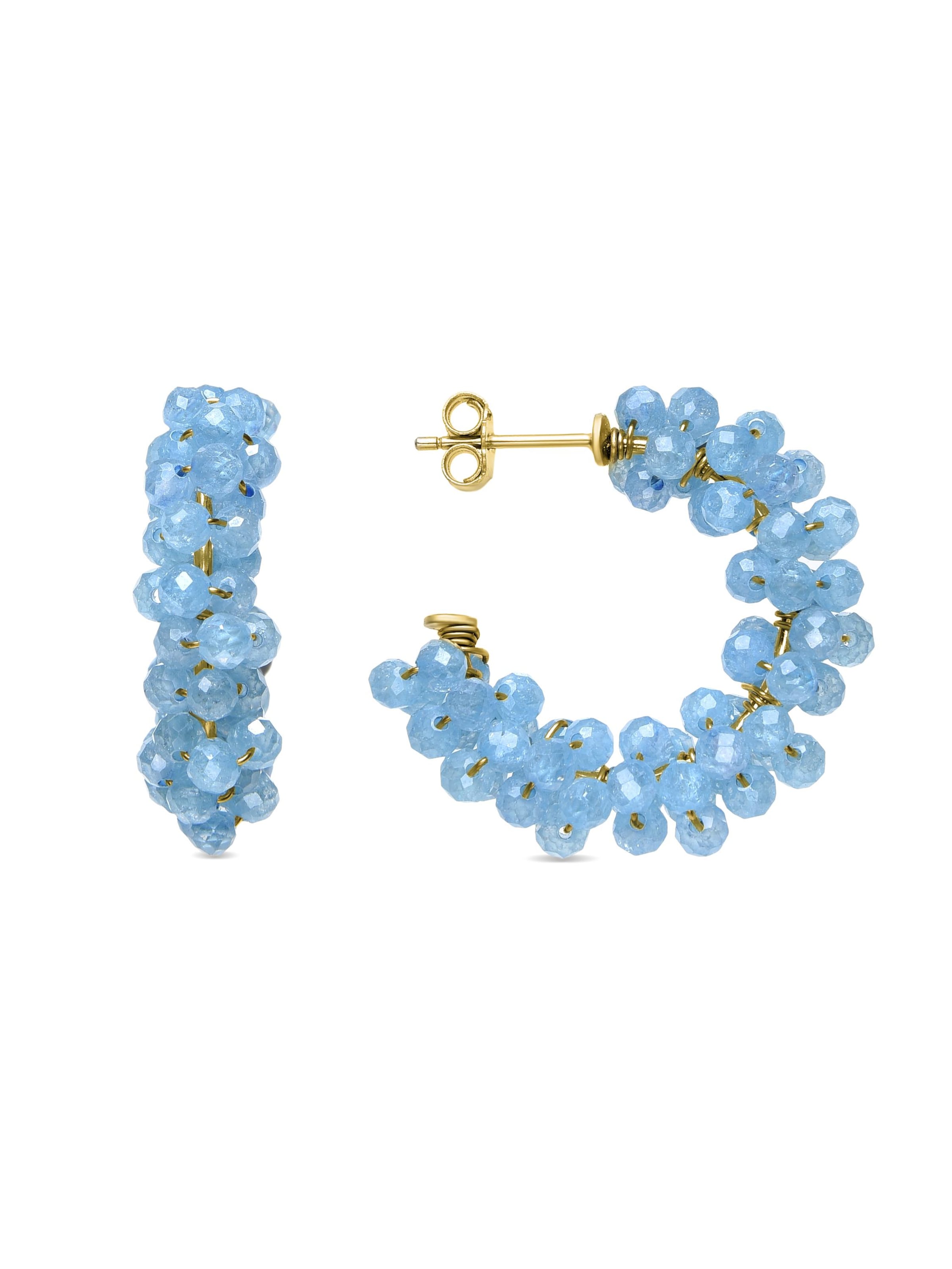Luxenter - Pendientes 'Silka' en azul: frente
