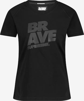 SUPERREBEL® GEAR Shirt 'AMY_' in Schwarz: Vorderseite